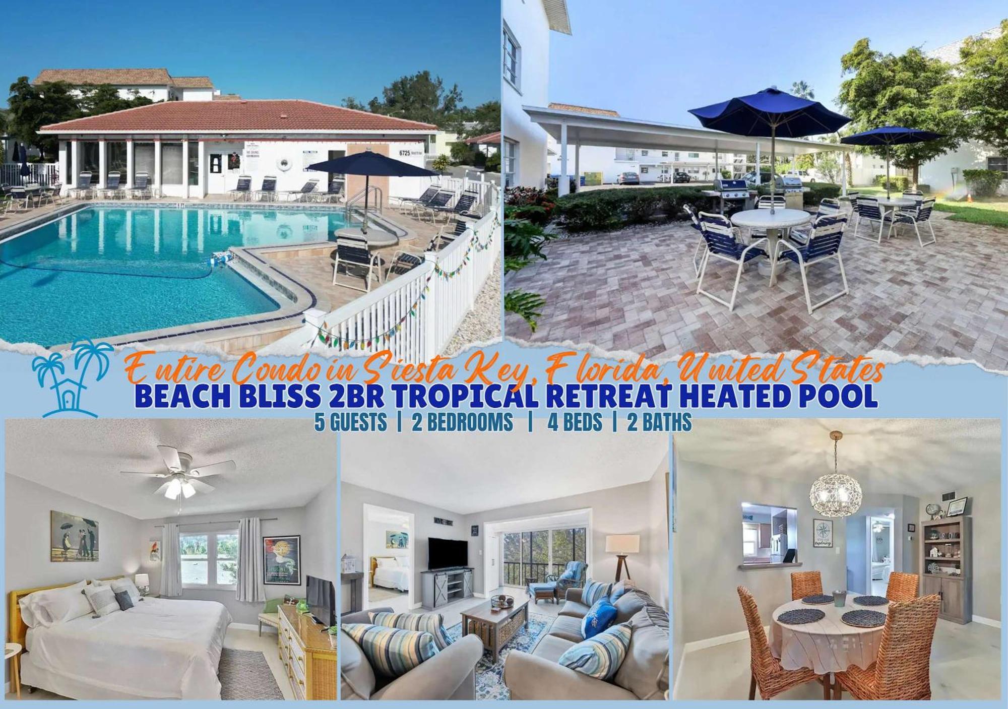 2 Bed 2 Bath Centrally Located On Siesta Key Sarasota Zewnętrze zdjęcie